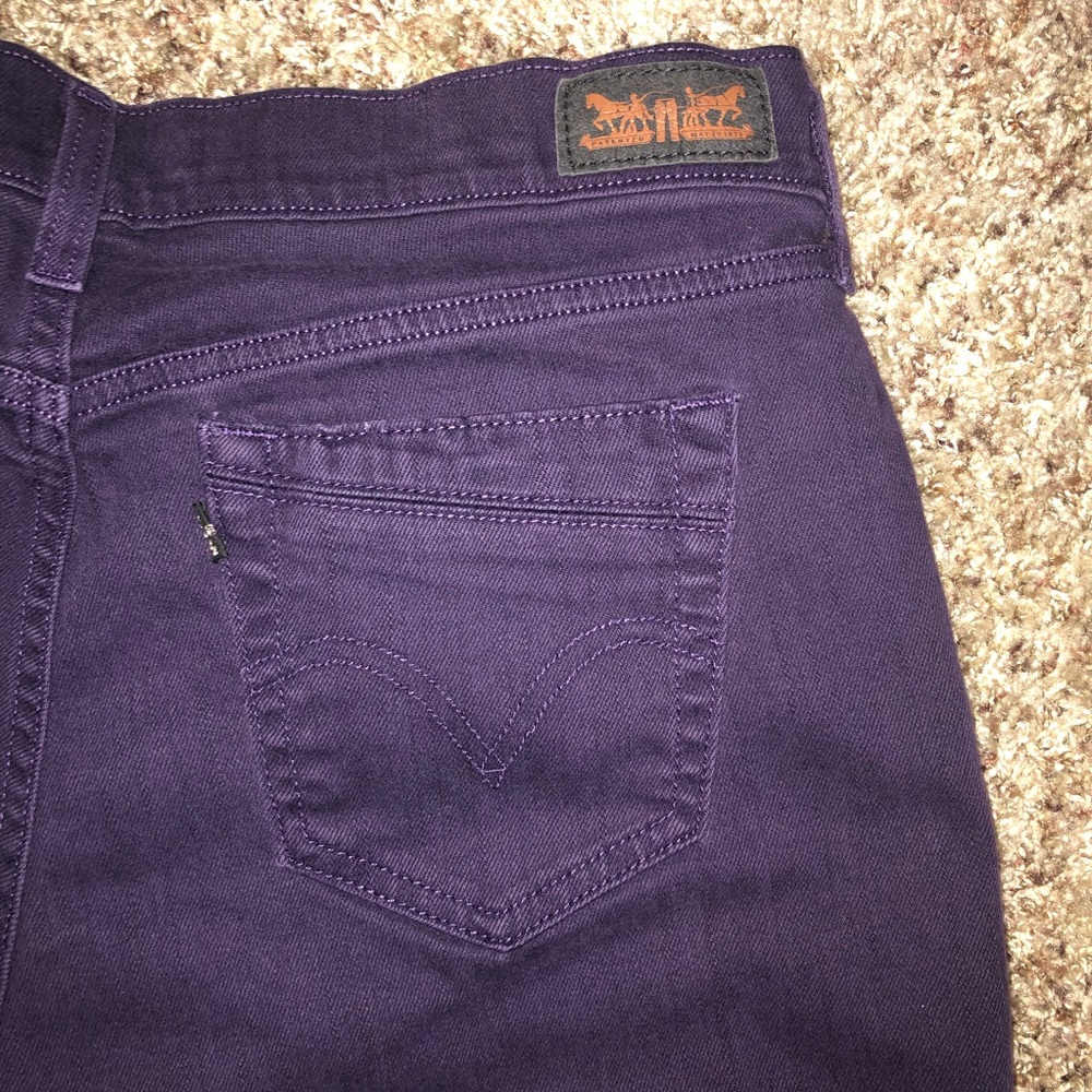 Purple Jewel Detailed Levi’s Bootcut Jeans